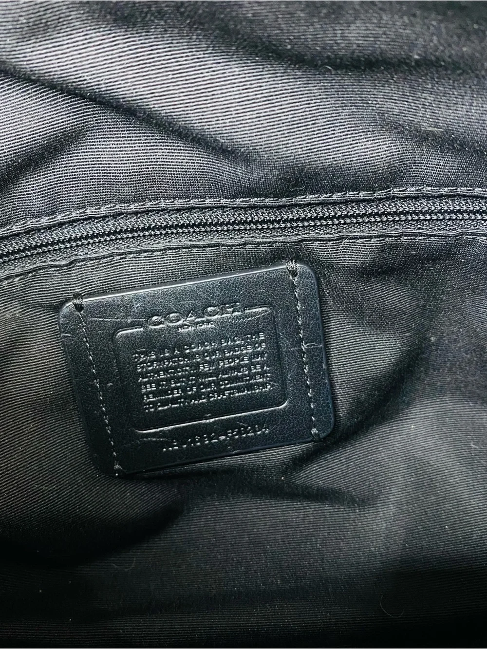 COACH F58284 East/West Celeste Hobo Signature Canvas Bag Black Smoke/Black